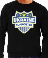 Oekraine ukraine schild supporter trui zwart heren