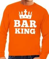 Oranje bar king kroontje trui heren