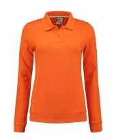 Oranje dames trui polo kraag
