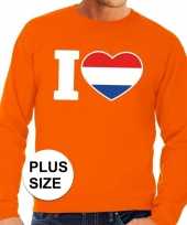 Oranje i love holland grote maten trui trui heren