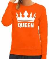 Oranje koningsdag queen trui dames