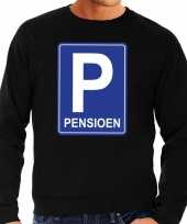 Pensioen p cadeau trui zwart heren