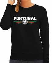 Portugal landen voetbal trui zwart dames