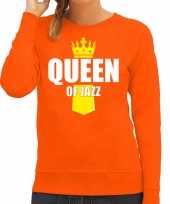 Queen of jazz kroontje koningsdag trui trui oranje dames