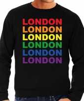 Regenboog london gay pride zwarte trui heren