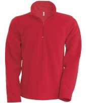 Rode micro polar fleece trui heren