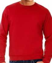 Rode trui sweatshirt trui grote maat ronde hals heren