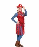 Rood cowgirl truije kostuum