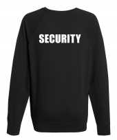 Security tekst grote maten trui trui zwart heren