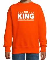 The king tekst trui oranje kids