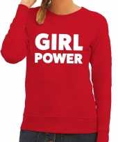 Toppers girl power tekst trui rood dames
