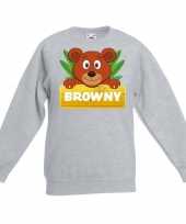 Trui grijs kinderen browny beer