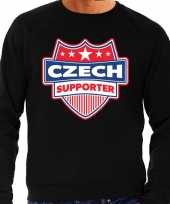Tsjechie czech schild supporter trui zwart heren