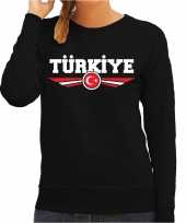 Turkije turkiye landen trui zwart dames