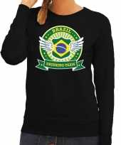 Zwart brazil drinking team trui dames