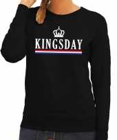 Zwart kingsday hollandse vlag trui dames