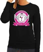 Zwart vrijgezellen drinking team trui dames