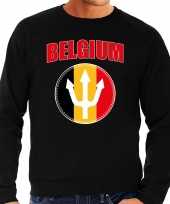 Zwarte belgium trui drietand belgie supporter trui ek wk heren