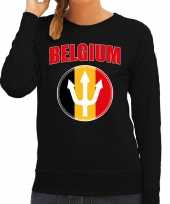 Zwarte belgium trui trui drietand belgie supporter ek wk dames