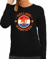 Zwarte trui trui holland nederland supporter holland kampioen leeuw ek wk dames