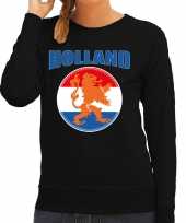 Zwarte trui trui holland nederland supporter holland oranje leeuw ek wk dames