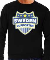 Zweden sweden schild supporter trui zwart heren