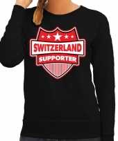 Zwitserland switzerland schild supporter trui zwart d